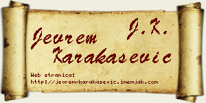Jevrem Karakašević vizit kartica
